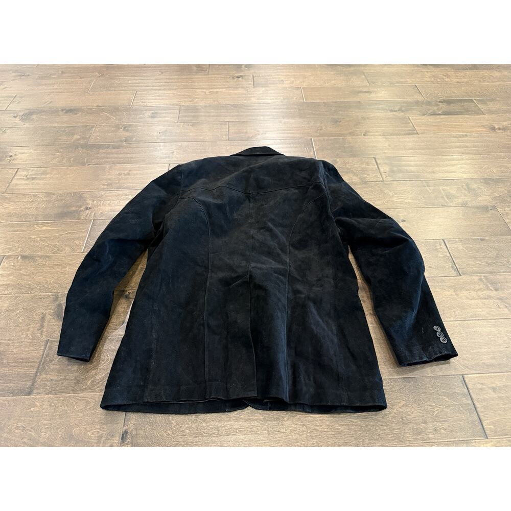 Scully Mens Black Button Up Cowboy Ranch Rodeo Western Blazer Jacket 44 *Flaws* - Picture 3 of 11
